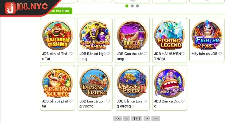 Các tựa game bắn cá JDP J88 hấp dẫn nhất tại sảnh năm 2025